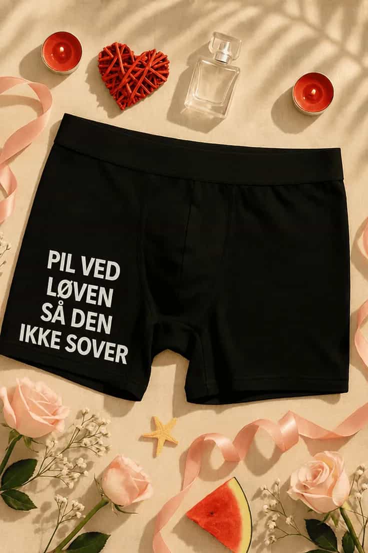 Sjove boksershorts Rør ved løven | PIL VED LØVEN