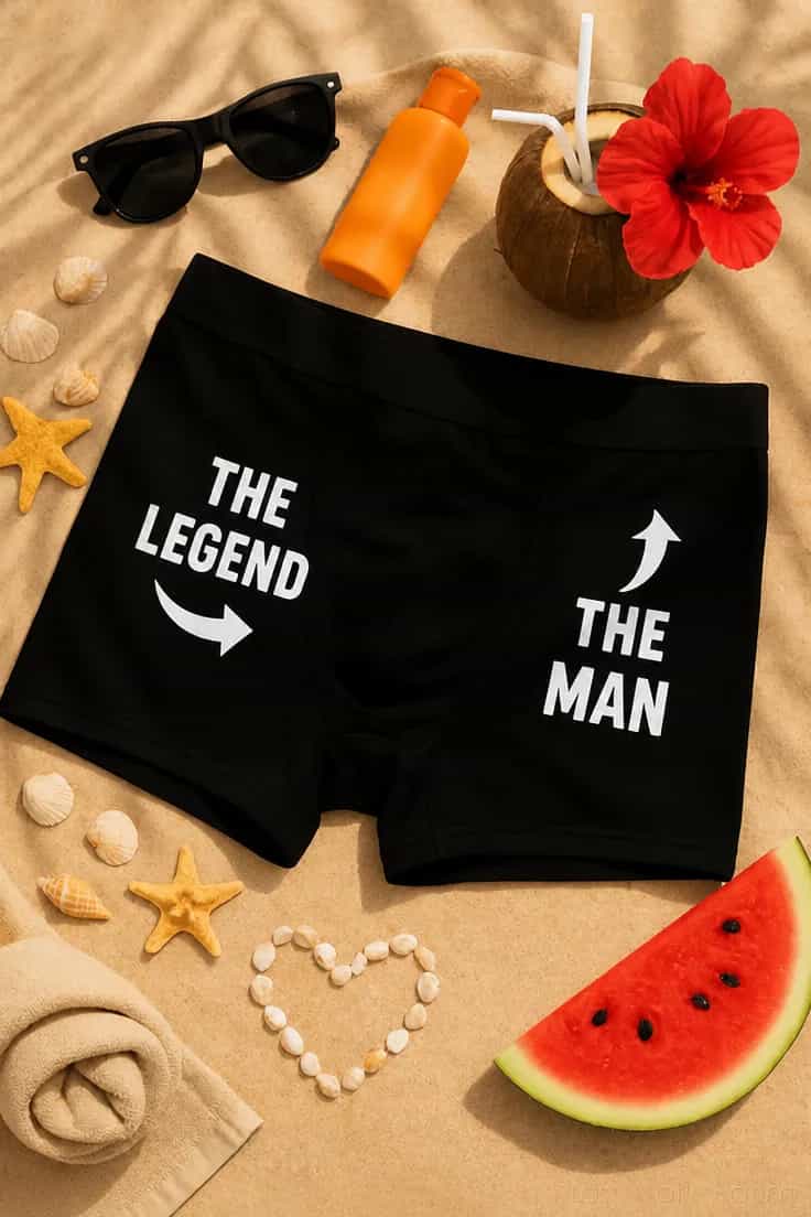 Sjove boksershorts THE LEGEND THE MAN