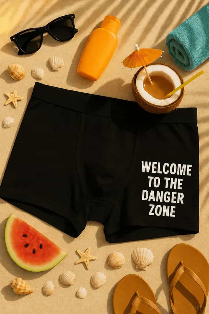 Sjove boksershorts WELCOME TO THE DANGER ZONE