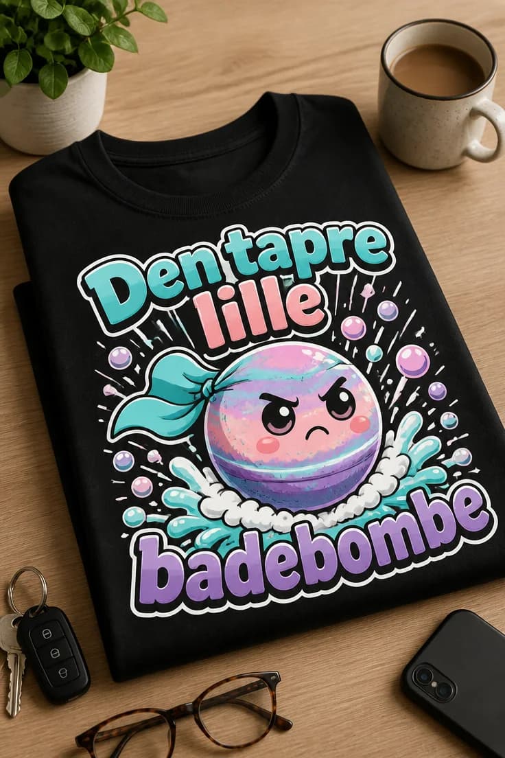 Sjove T-shirts med Den tapre lille badebombe