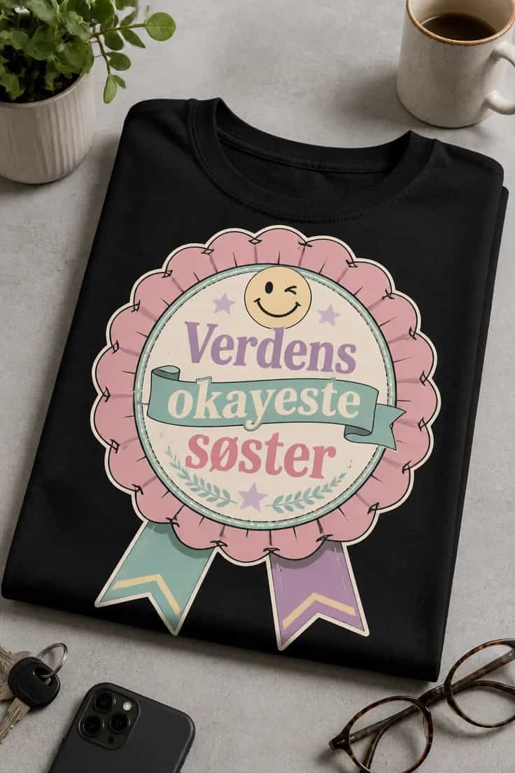 Søster-t-shirt – Verdens okayeste søster