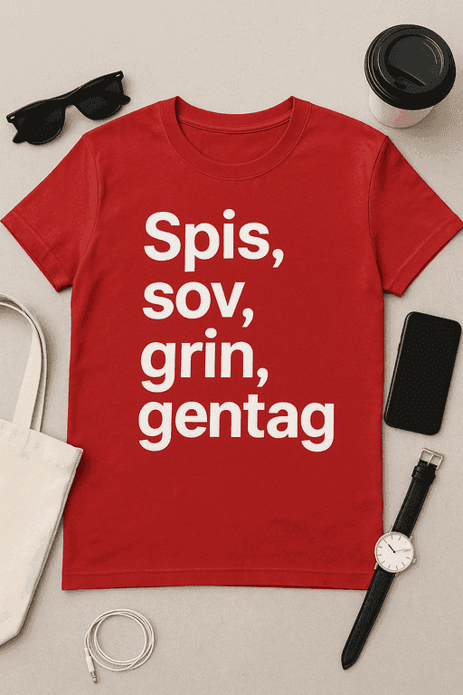Spis, Sov, Grin, Gentag T-shirt