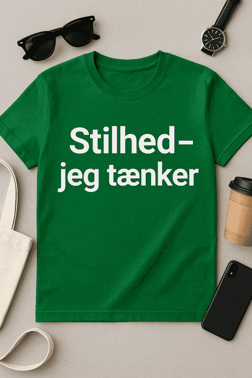 Stilhed â jeg tĂŚnker T-shirt