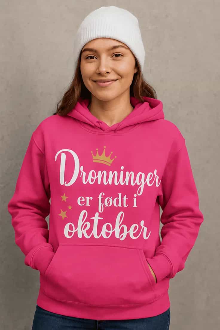 Sweater Dronninger født i oktober – med ønsket måned