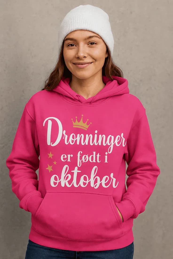 Sweater Dronninger født i oktober – med ønsket måned