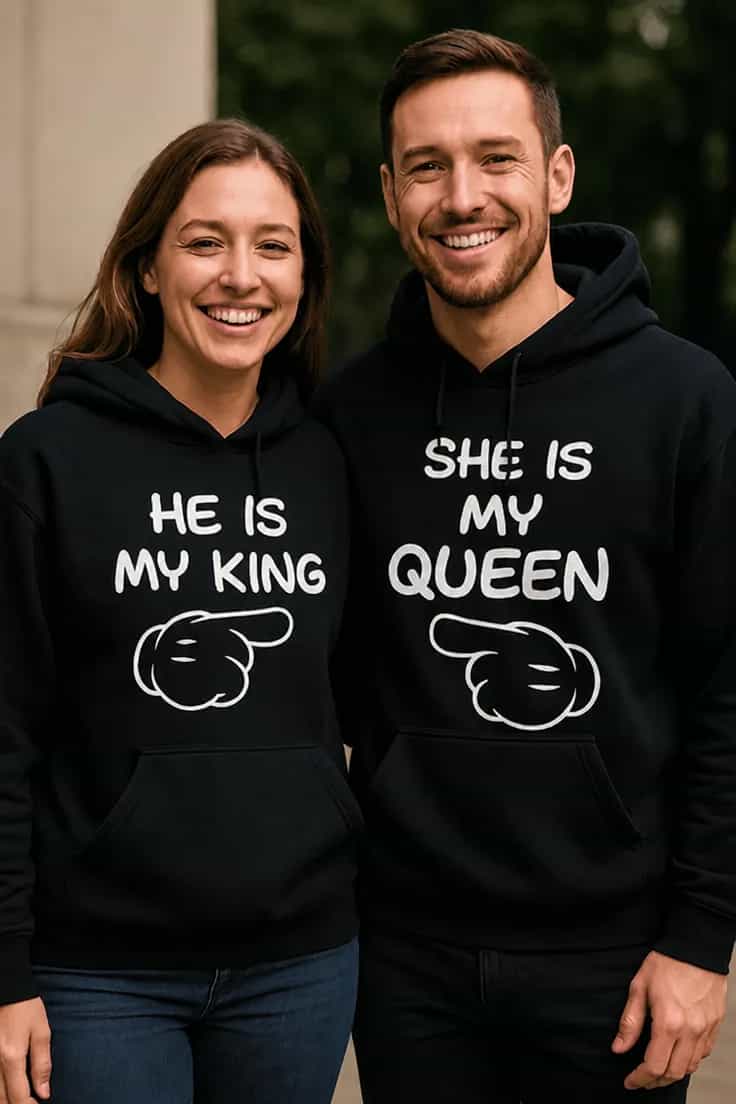 Sweater Konge og dronning sæt - HE IS MY KING