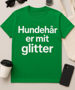Hundehår er mit glitter T-shirt