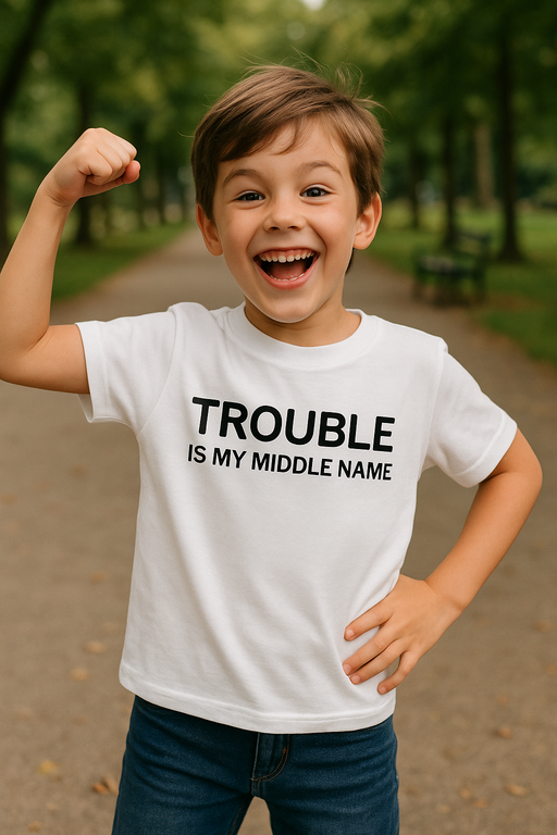 TROUBLE IS MY MIDDLE NAME - T-shirt
