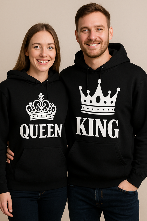 KING & QUEEN - Hættetrøje (sæt)