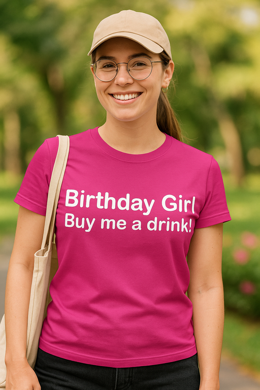 Birthday Girl Buy me a drink! - T-shirt