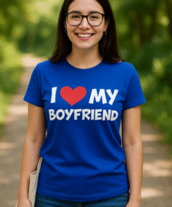 I ❤️ MY BOYFRIEND (sjov) - T-shirt