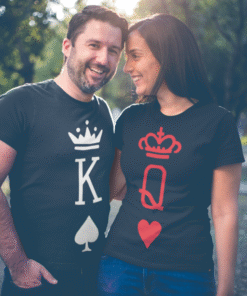 Konge & Dronning kort - T-shirt (sæt)