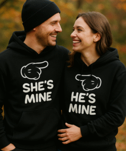 HE'S MINE / SHE'S MINE - Hættetrøjer (sæt)