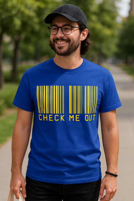 CHECK ME OUT stregkode - T-shirt