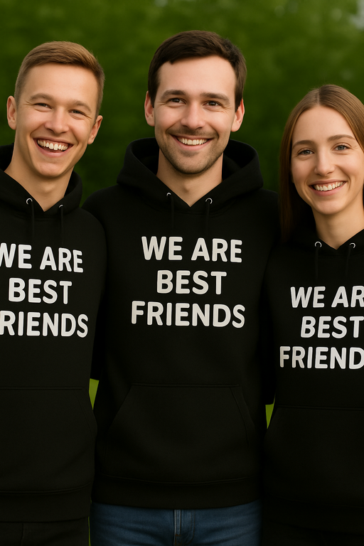 WE ARE BEST FRIENDS - Hættetrøjer (sæt af 3)