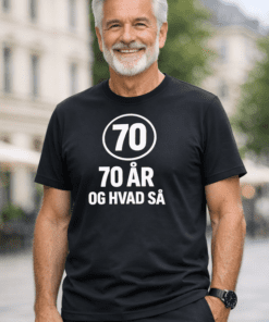 Sjov t-shirt: 70 år – og hvad så