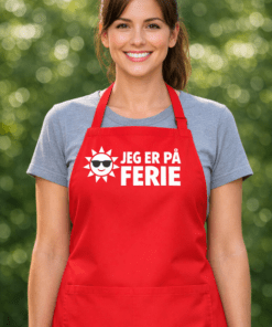 Sjovt forklæde: JEG ER PÅ FERIE