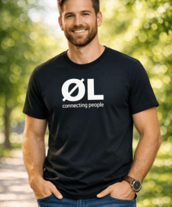 Sjov t-shirt: ØL connecting people
