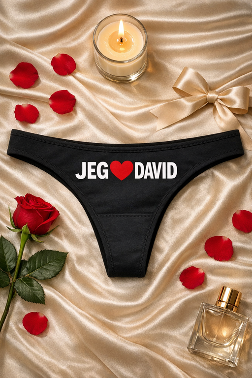 Dame g-streng I love (navn efter eget valg)