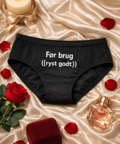 Sjove dame-trusser – Før brug ((ryst godt))