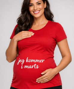Graviditetst-shirt – Jeg kommer i marts