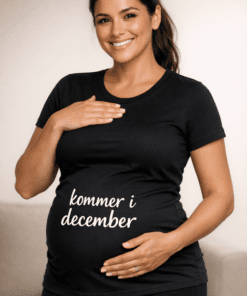 Graviditets-t-shirt: Kommer i december