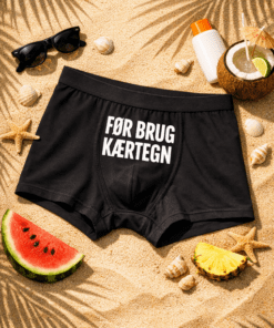 Herreboxershorts “FØR BRUG KÆRTEGN”