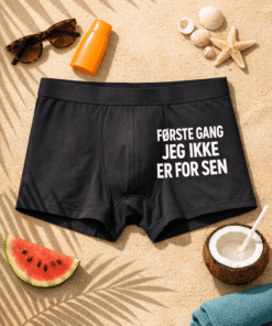 Herreboxershorts – FØRSTE GANG JEG IKKE ER FOR SEN