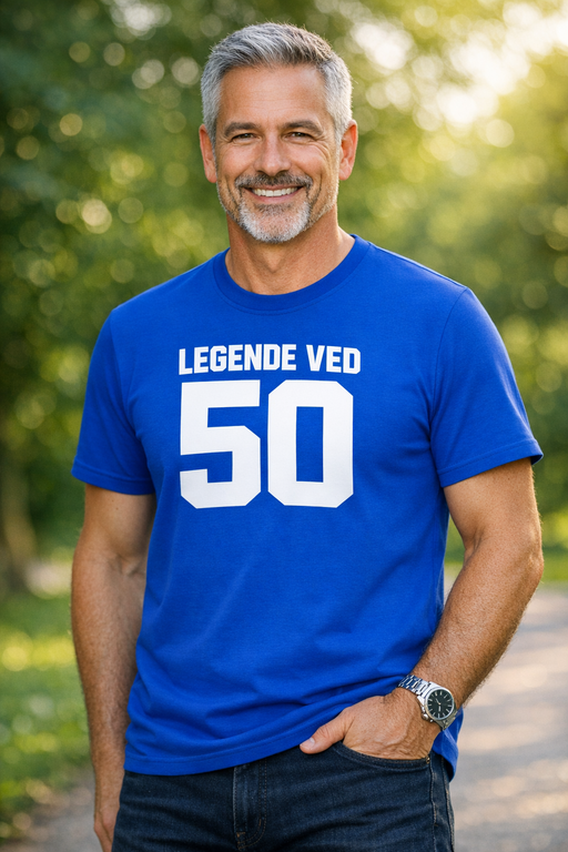 Sjov t-shirt: LEGENDE VED 50