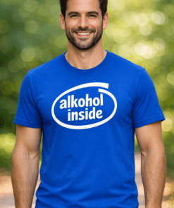 Sjov t-shirt: alkohol inside