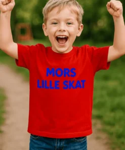 B酶rne t-shirt Mors lille skat som gave til f酶dselsdag for barn med s酶dt og sjovt motiv