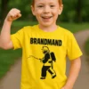 Børne t-shirt Brandmand med teksten BRANDMAND på fronten