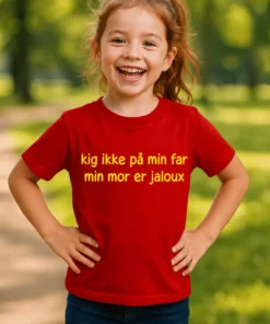 Børne t-shirt Kig ikke på far som sjov gave til fødselsdag og familiefest