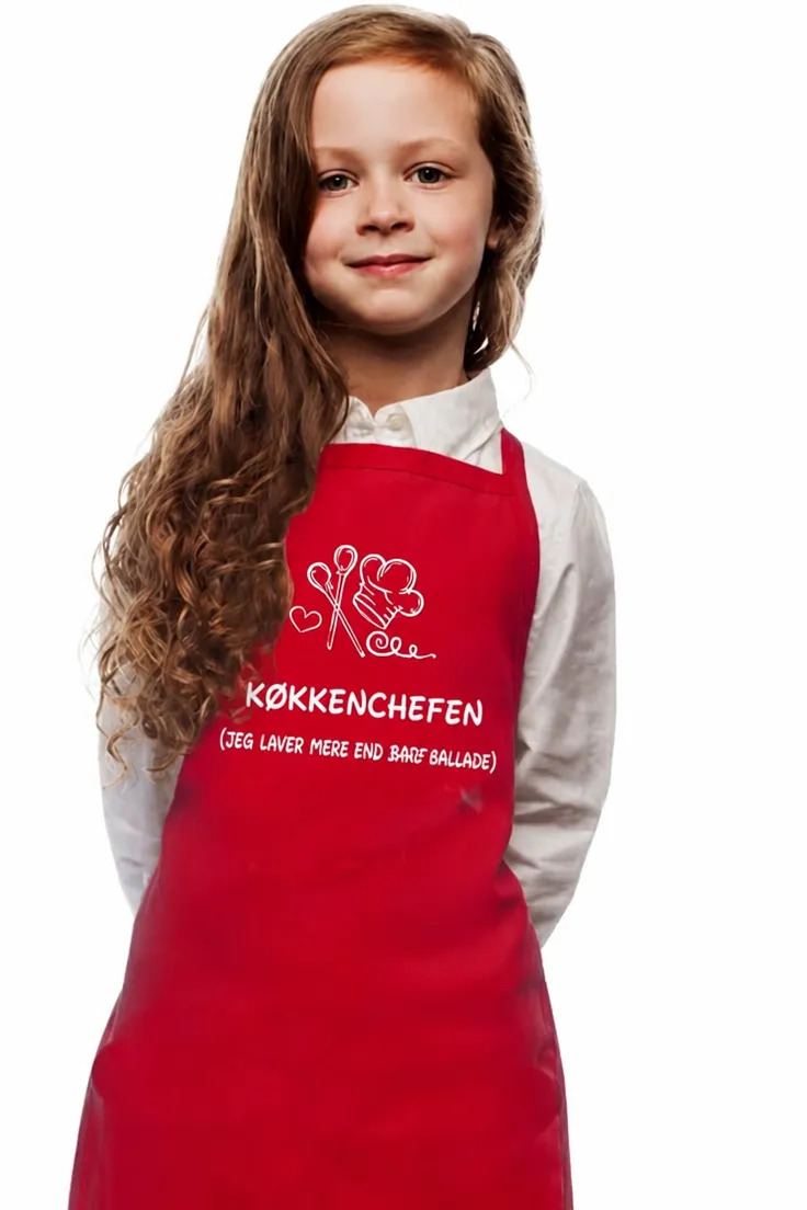 Forklæde Køkkenchefen laver mere end ballade med sjovt motiv til madglad gave