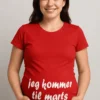 Gravid t-shirt Jeg kommer til marts som gave til fødselsdag eller baby announcement