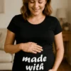 Gravid t-shirt Lavet med kærlighed med trykket made with love