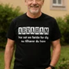 Sjov t-shirt Abraham har fanget dig med teksten ABRAHAM har sat en fælde for dig nu tilhører du ham