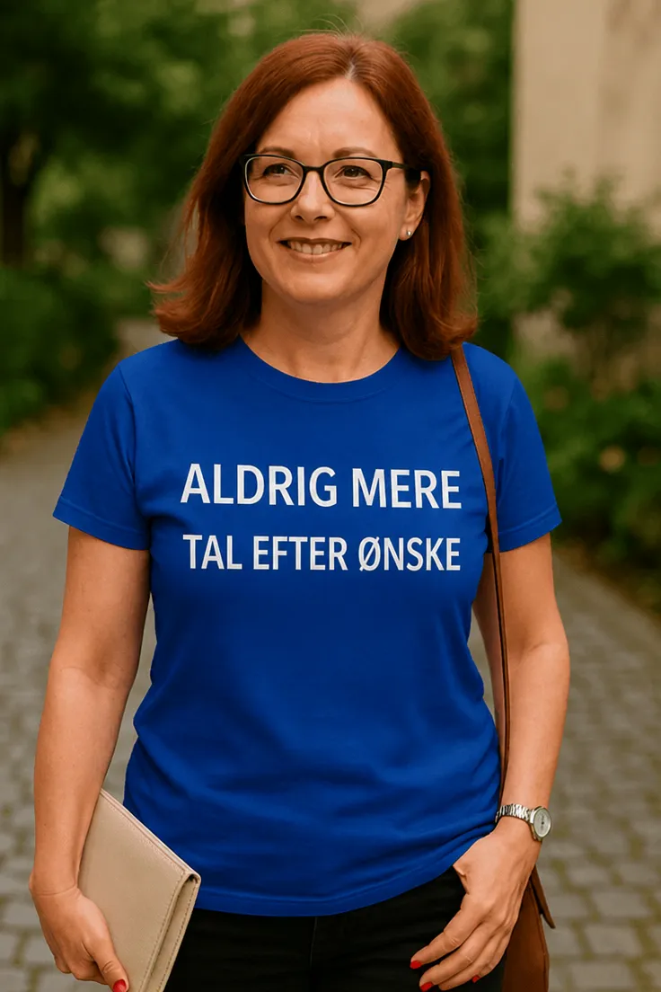Sjov t-shirt Aldrig mere valgfrit tal med humoristisk matematisk motiv