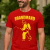 Sjov t-shirt brandmand med teksten BRANDMAND på trykket