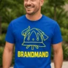 Sjov t-shirt Brandmand med hjelm med teksten BRANDMAND