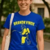 Sjov t-shirt Brandvæsen motiv med teksten BRANDKVINDE