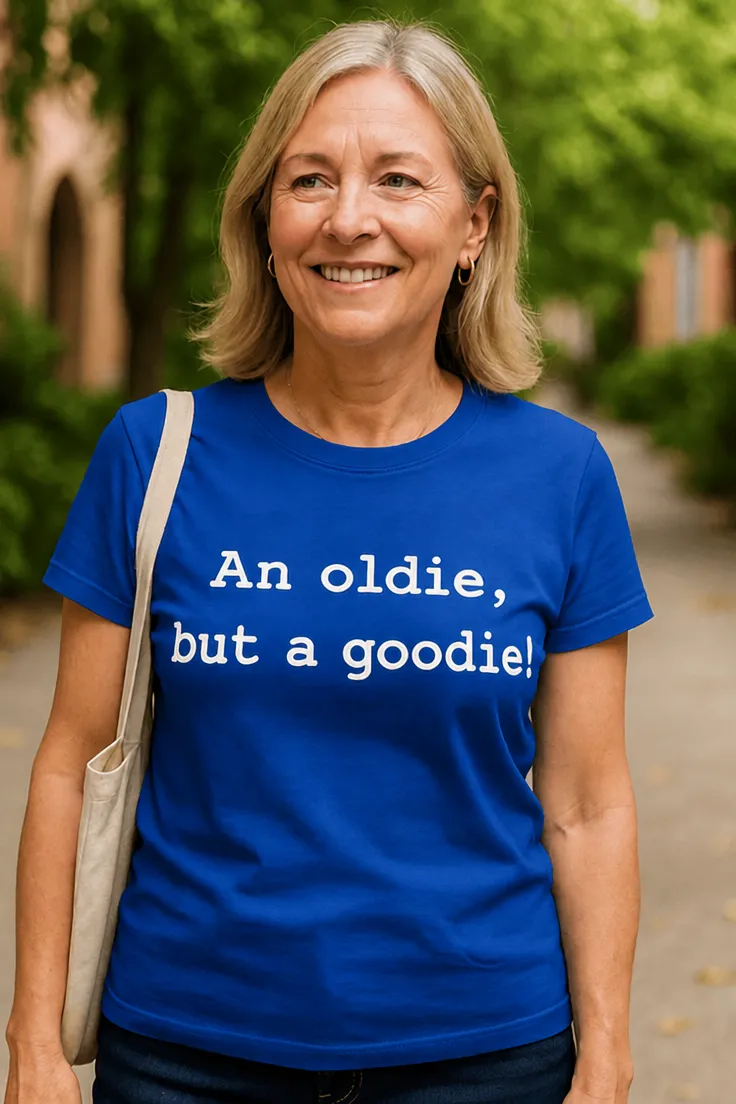 Sjov t-shirt Gammel men god som gave til fødselsdag med humoristisk design