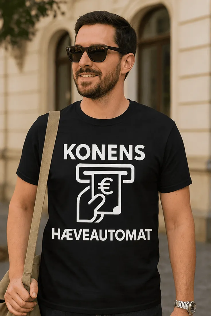 Sjov t-shirt Konens hæveautomat som gave til fødselsdag eller polterabend