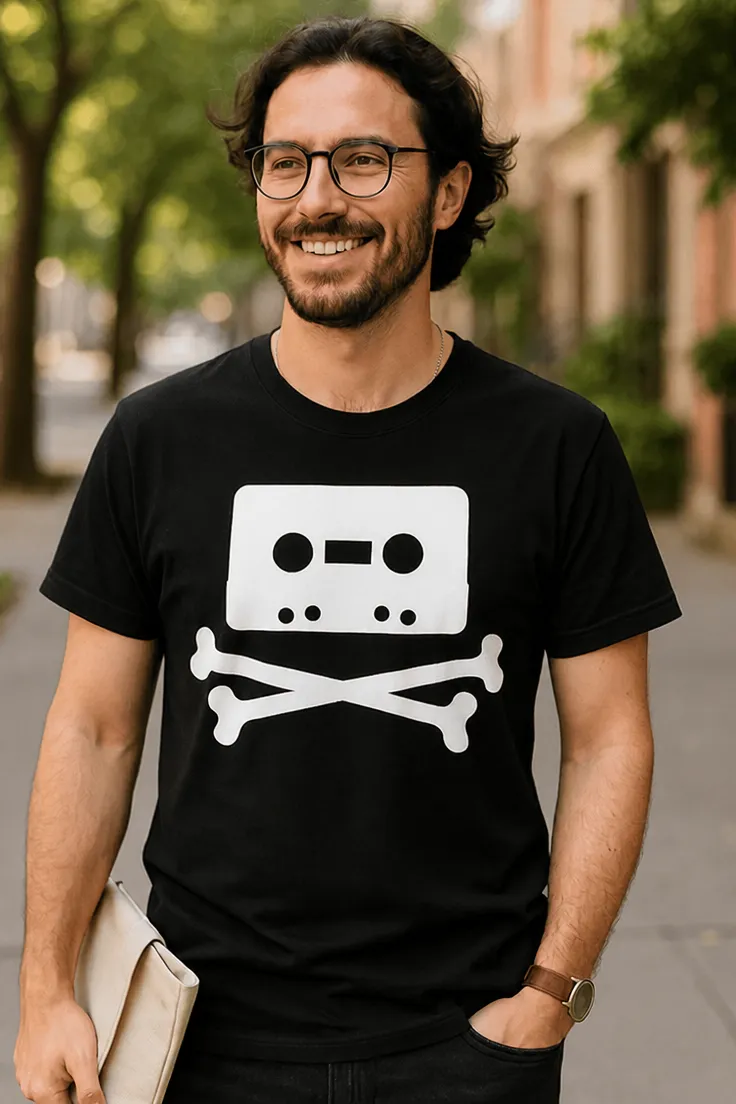 Sjov t-shirt Pirat for evigt med humoristisk pirattema som gaveidé