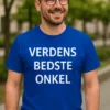 Sjov t-shirt Verdens bedste onkel med teksten VERDENS BEDSTE ONKEL
