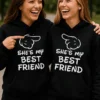 Sweater bedste venner med printet SHE'S MY BEST SHE'S MY BEST FRIEND FRIEND