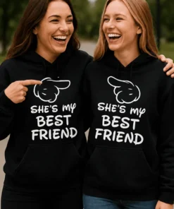 Sweater bedste venner med printet SHE'S MY BEST SHE'S MY BEST FRIEND FRIEND