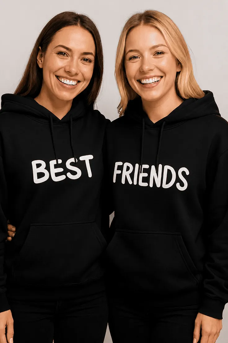 Sweater Best friends sæt med BEST FRIENDS motiv som gave til bedste venner